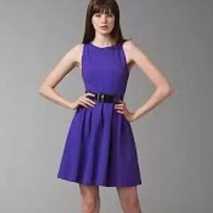 Theory Ardi Blue Purple Sleeveless Pleated A-Line Dress